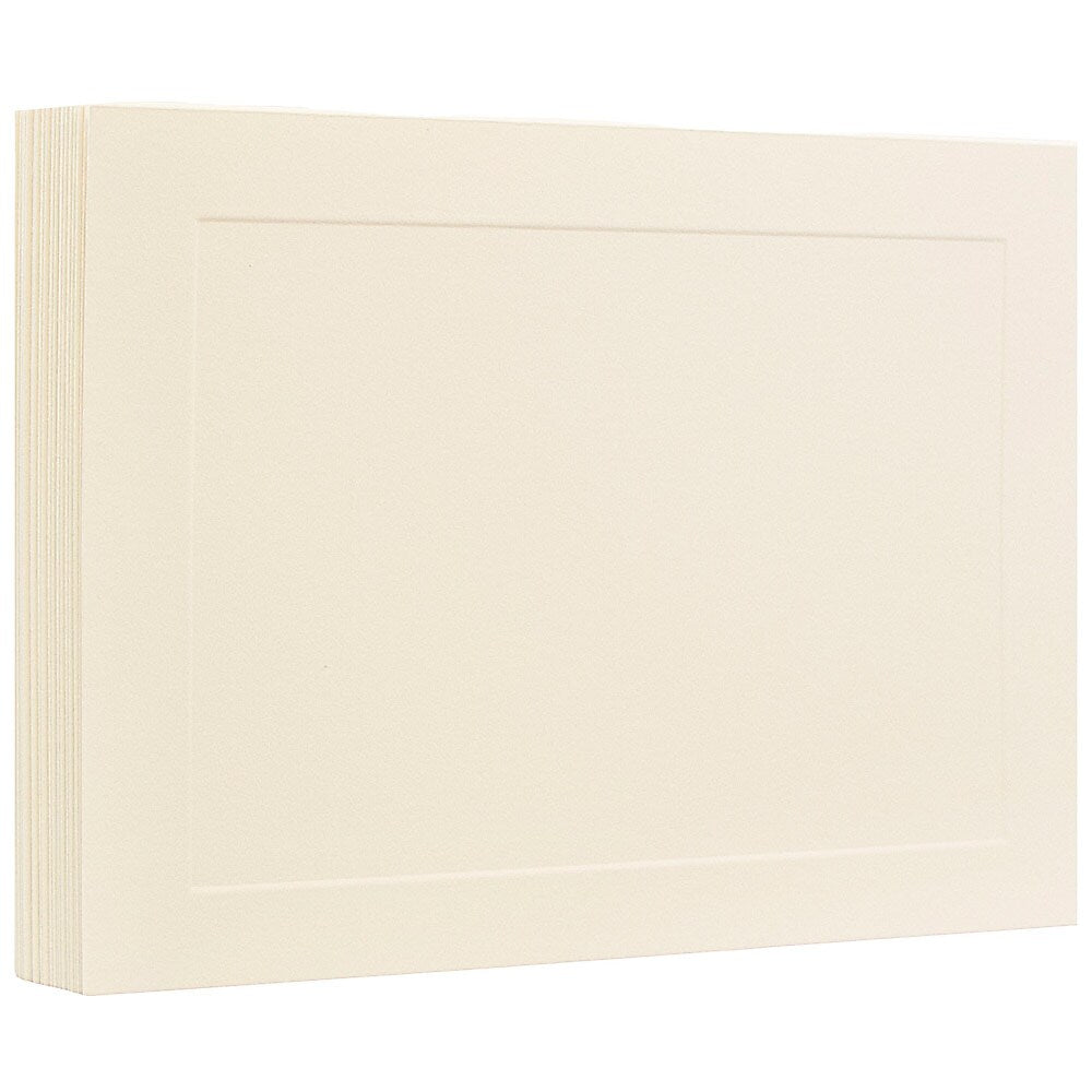 JAM Paper Smooth Personal Notecards, Ivory, 100/Pack (175981)