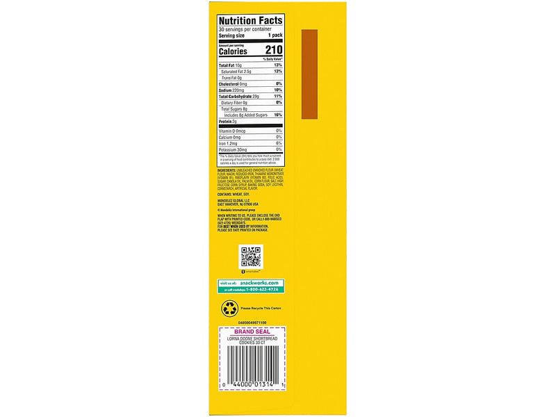 Lorna Doone Shortbread, 45 oz., 30/Pack (220-01042)