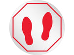 Deflect-O StandSafe Spacing Disc, Footprint , 20", Clear/Red, 50/Pack (PSDD20FPSS/50)