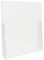 Deflect-O Freestanding Sneeze Guard, 36"H x 31.75"W, Clear Polycarbonate, 2/Carton (PBCTPC3136F)