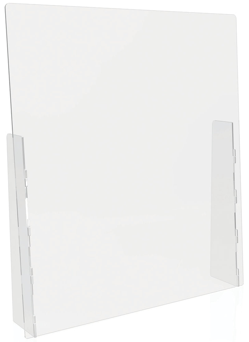 Deflect-O Freestanding Sneeze Guard, 36"H x 31.75"W, Clear Polycarbonate, 2/Carton (PBCTPC3136F)