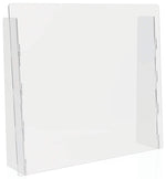 Deflect-O Freestanding Sneeze Guard, 24"H x 27"W, Clear Polycarbonate, 2/Carton (PBCTPC2724F)