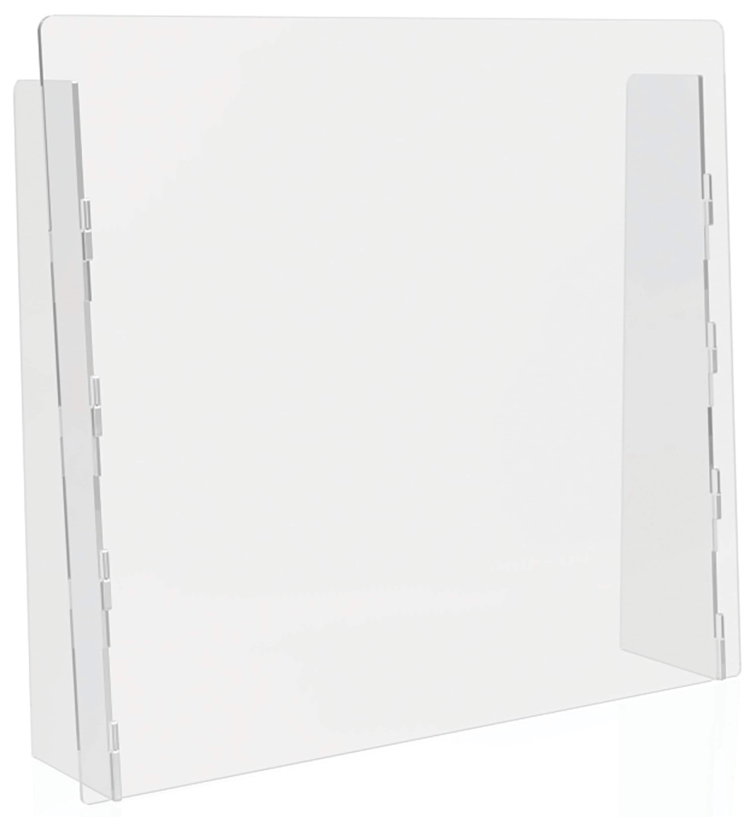 Deflect-O Freestanding Sneeze Guard, 24"H x 27"W, Clear Polycarbonate, 2/Carton (PBCTPC2724F)