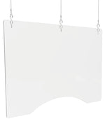 Deflect-O Hanging Sneeze Guard, 24"H x 36"W, Clear Acrylic, 2/Carton (PBCHA3624)