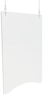 Deflect-O Hanging Sneeze Guard, 36"H x 24"W, Clear Acrylic, 2/Carton (PBCHA2436)