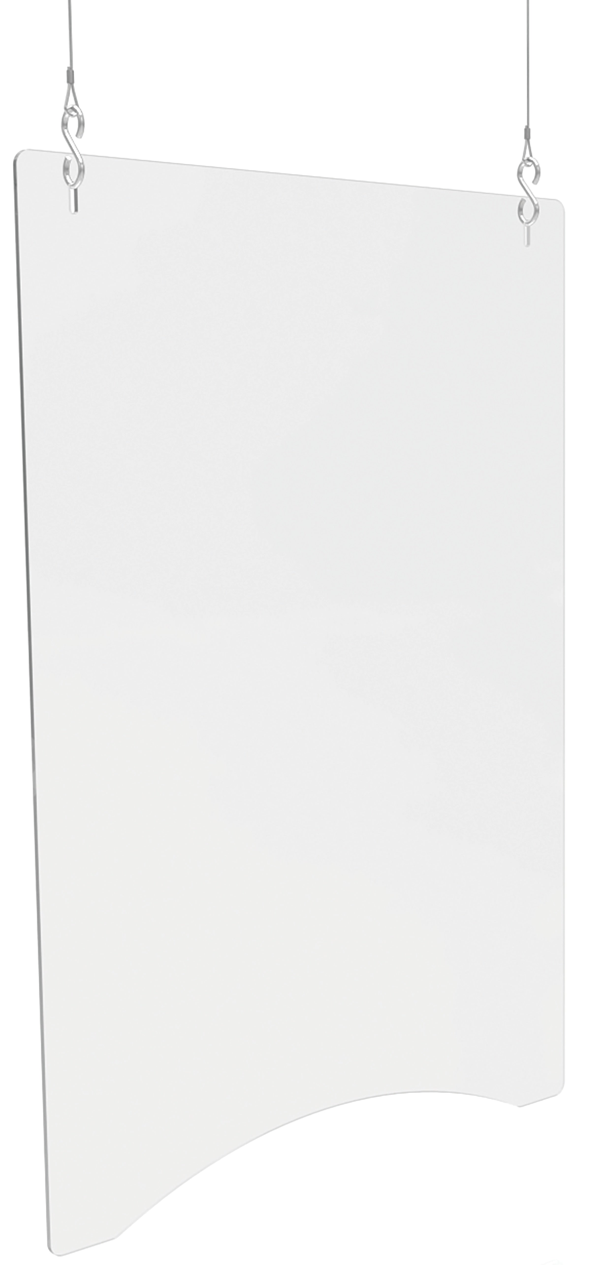 Deflect-O Hanging Sneeze Guard, 36"H x 24"W, Clear Acrylic, 2/Carton (PBCHA2436)