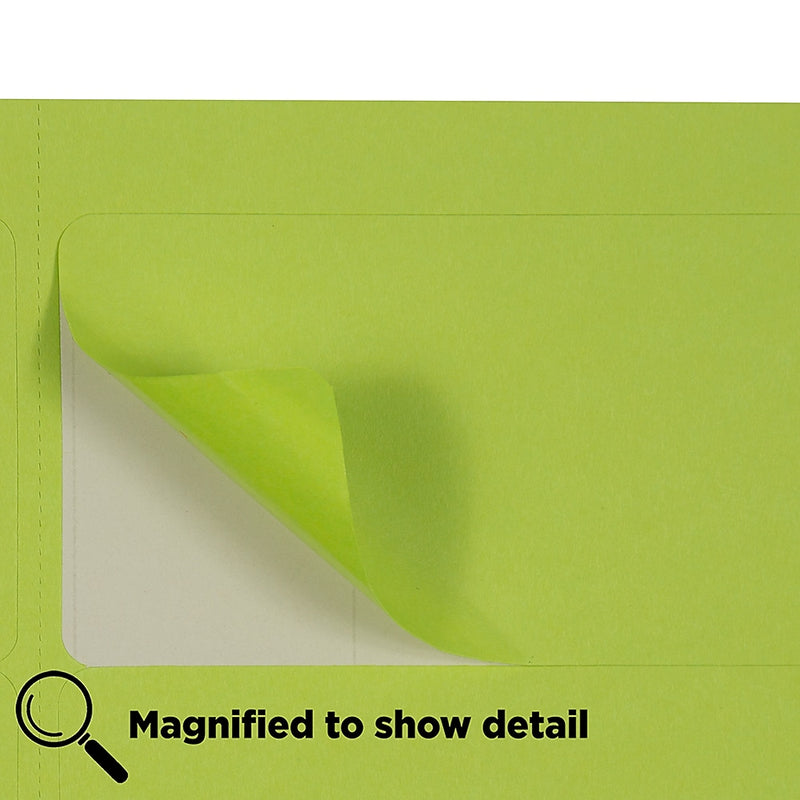 JAM Paper Laser/Inkjet Shipping Address Labels, 2" x 4", Ultra Lime Green, 10 Labels/Sheet, 12 Sheets/Pack (302724405)