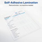 Avery Self-Adhesive Laminating Sheets, Letter Size, 9" x 12", 50/Box (73601)