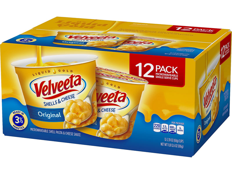 Velveeta Original Shell Pasta & Cheese Sauce, 2.4 oz., 12/Pack (5355)