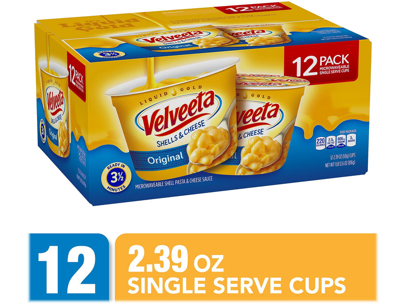 Velveeta Original Shell Pasta & Cheese Sauce, 2.4 oz., 12/Pack (5355)