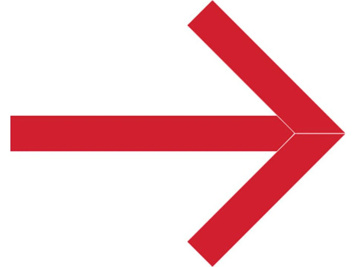 Superior Mark® Floor Decal, Arrow, 2" tape, 41.5" x 34", PVC, Red (IN-40-636)
