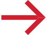 Superior Mark® Floor Decal, Arrow, 2" tape, 41.5" x 34", PVC, Red (IN-40-636)