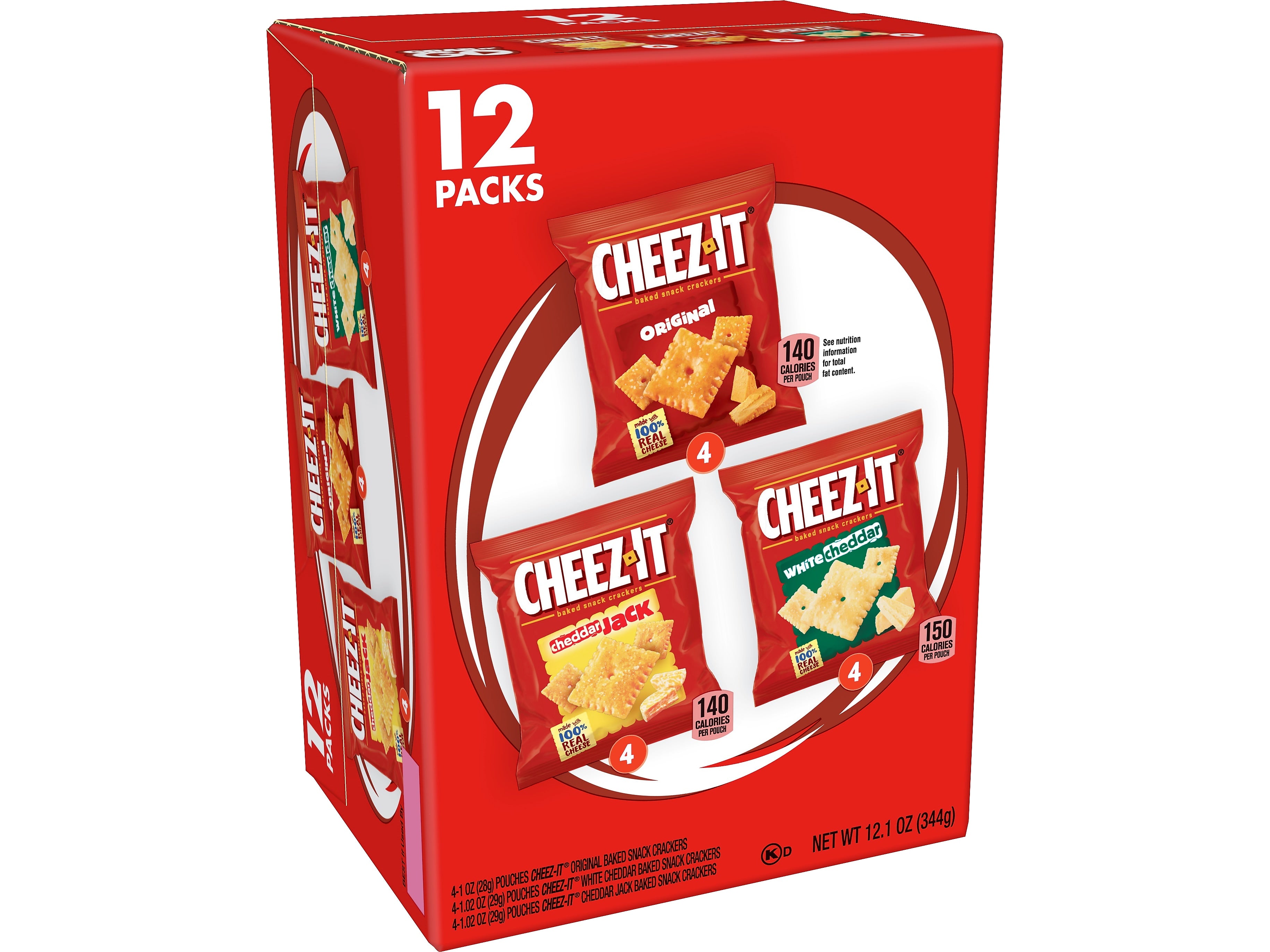 Cheez-It Crackers, 12.1 oz., 12 Packs/Box (KEE94026)