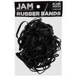 JAM Paper Colored Multi-Purpose #64 Rubber Bands, 3.5" x 0.25", Non-Latex, Black, 100/Pack (33364RBBL)