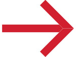 Superior Mark® Floor Decal, Arrow, 2" tape, 41.5" x 34", Vinyl, Red (IN-40-636-V)