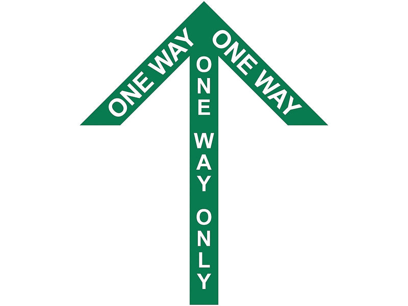 Superior Mark® Floor Decal, "One Way Only", 4" tape, 41.5" x 34", Green (IN-40-982)