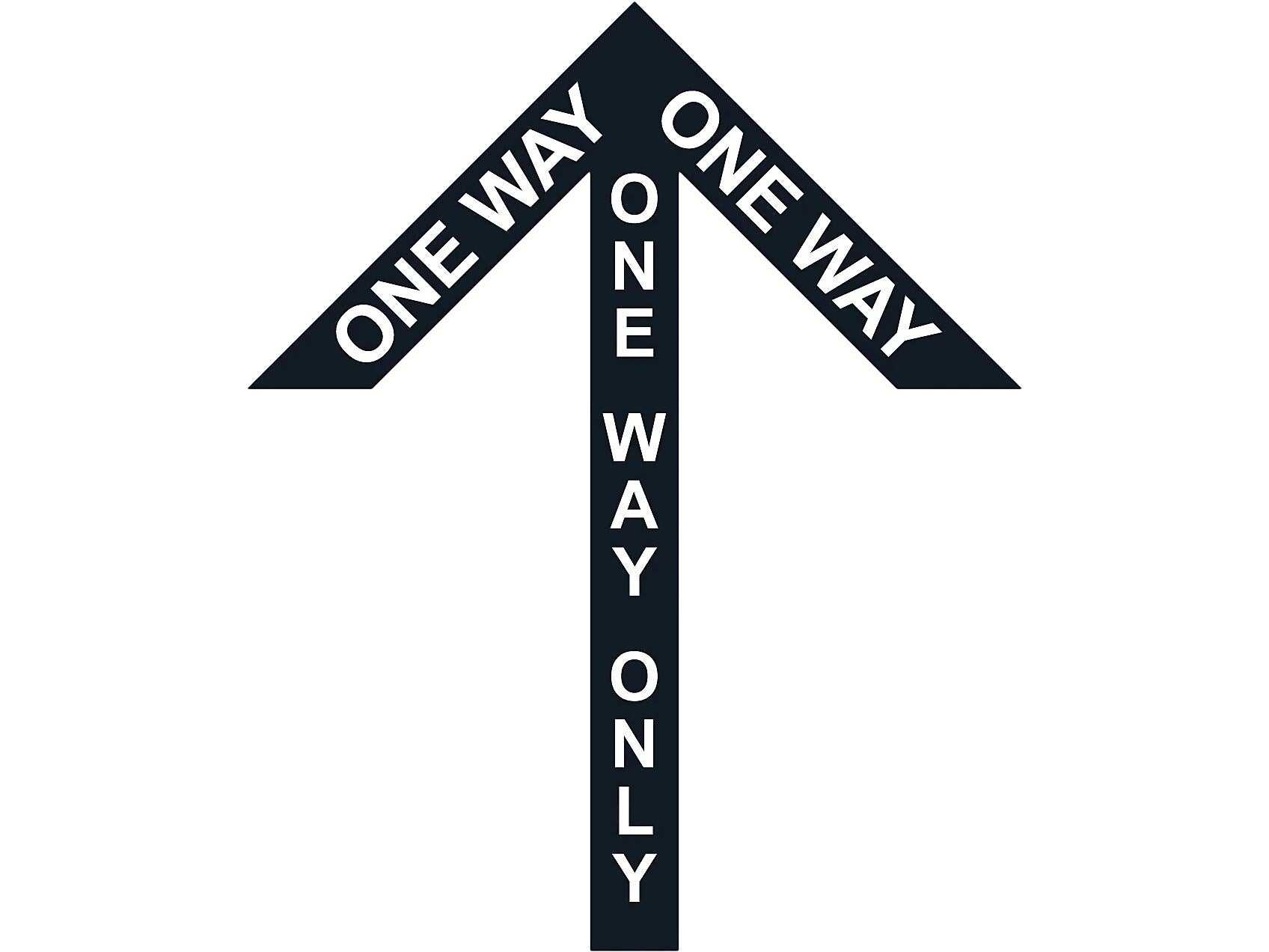 Superior Mark® Floor Decal, "One Way Only", 2" tape, 41.5" x 34", Black (IN-40-993)
