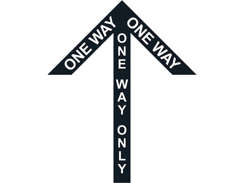 Superior Mark® Floor Decal, "One Way Only", 2" tape, 41.5" x 34", Black (IN-40-993)