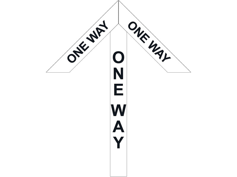 Superior Mark® Floor Decal, "One Way", 2" tape, 41.5" x 34", White (IN-40-998)