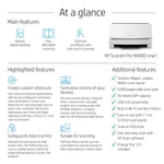 HP Scanjet Pro N4000 Snw1 Duplex Desktop Document Scanner, White (6FW08A#BGJ)
