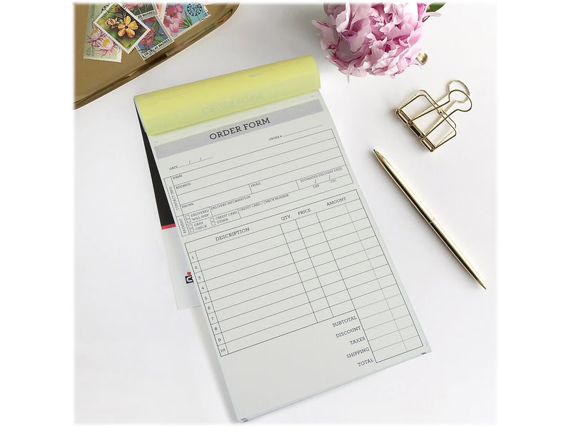 Cosco Simple 2-Part Carbonless Work Orders, 5.5" x 8.5", 50 Sets/Book (074001)