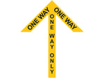 Superior Mark® Floor Decal, "One Way Only", 2" tape, 41.5" x 34", Yellow (IN-40-991)