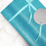 JAM Paper Wrapping Paper, 25 Sq. Ft, Aqua Blue (354530531)