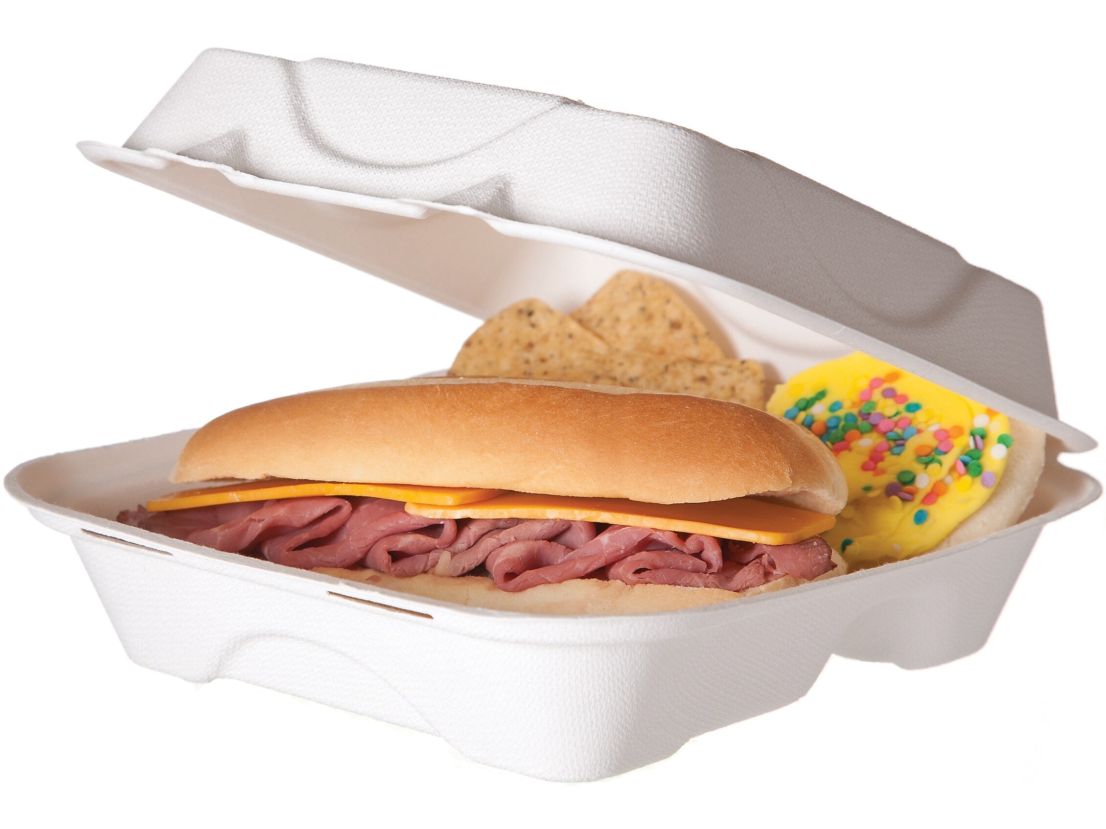 Eco-Products Vanguard Clamshell Box, 200/Carton (EP-HC83NFA)