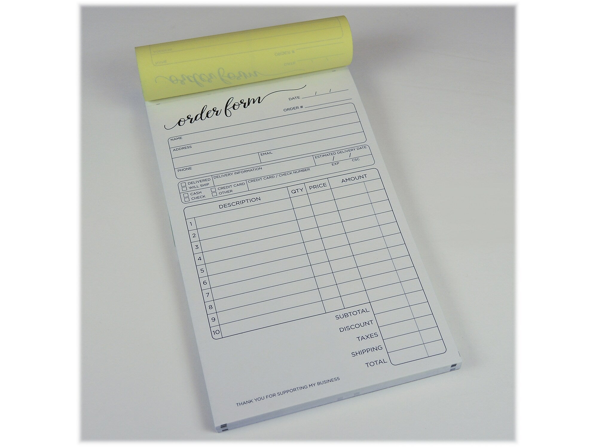 Cosco Script 2-Part Carbonless Work Orders, 5.5" x 8.5", 50 Sets/Book (074000)