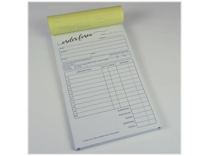 Cosco Script 2-Part Carbonless Work Orders, 5.5" x 8.5", 50 Sets/Book (074000)