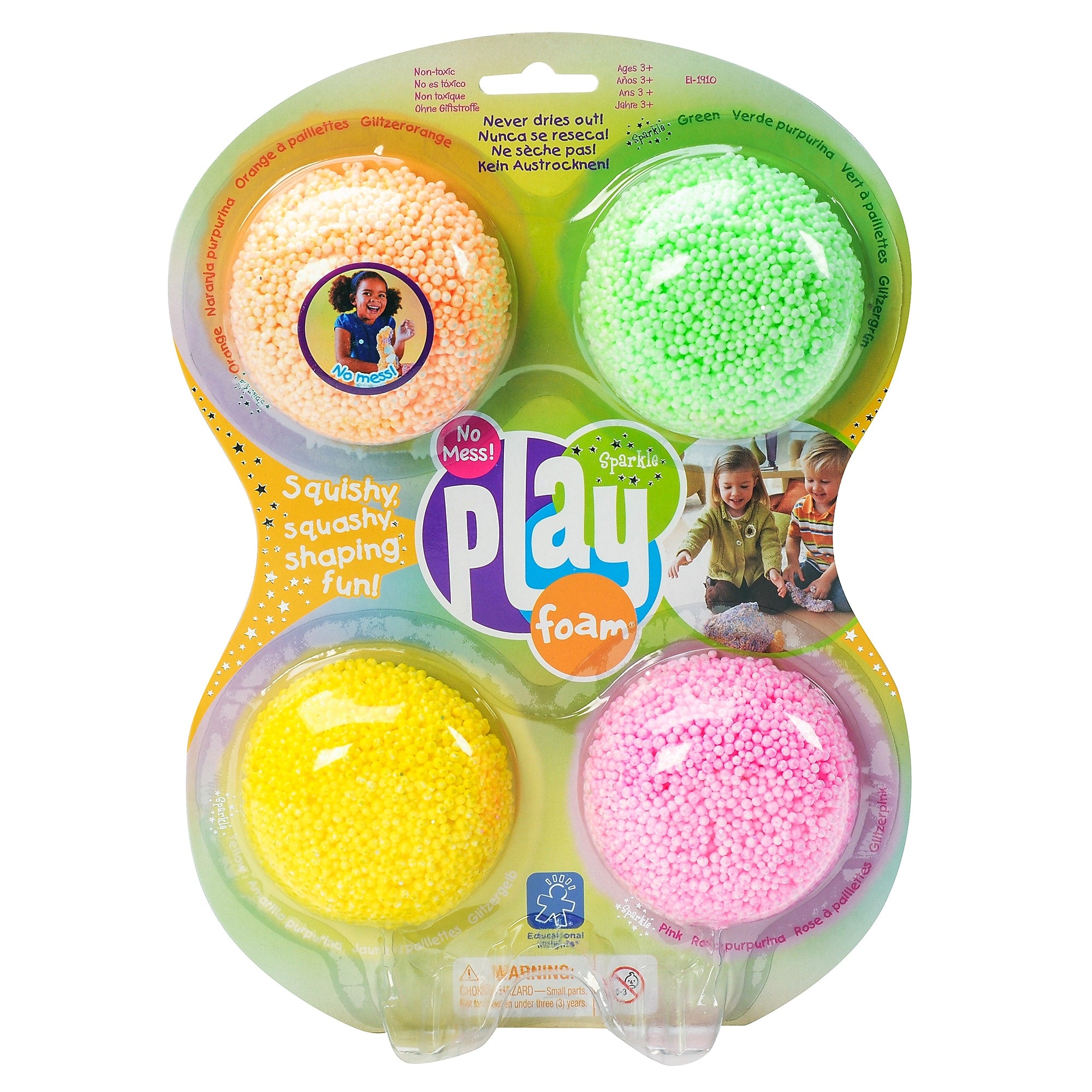 Educational Insights Playfoam, Sparkle Colors, 4/Pack (EI-1910)