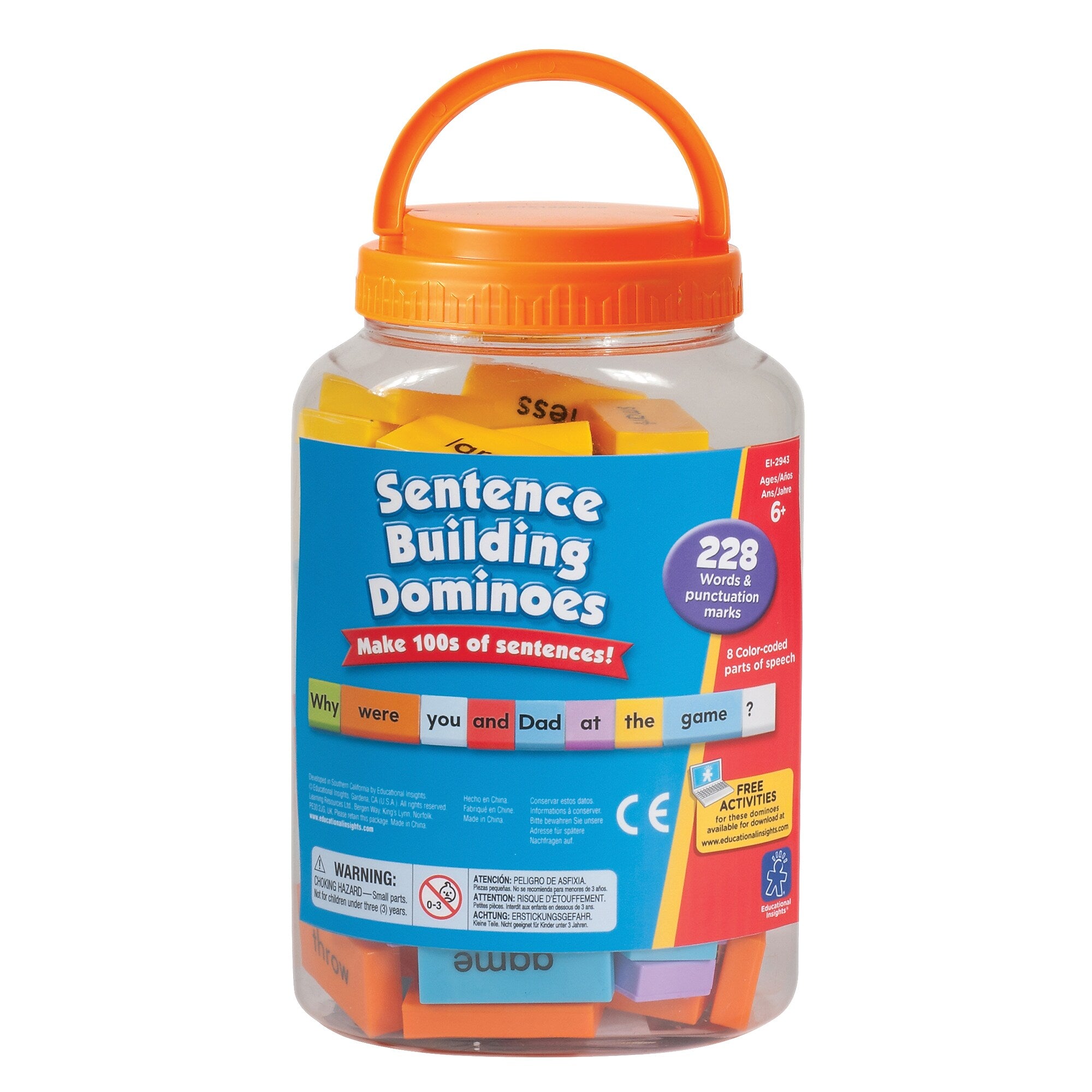 Educational Insights Sentence Building Dominoes, Ages 6+ (2943)
