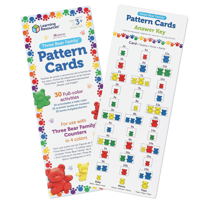 Learning Resources Three Bear Family Pattern Cards (LER0753)