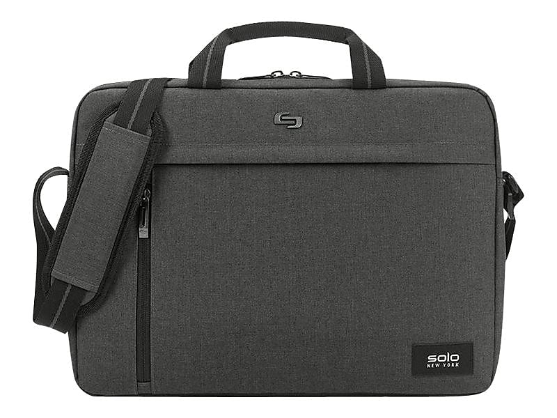 Solo Downtown 15.6" Laptop Briefcase, Gray Polyester (UBN126-10)