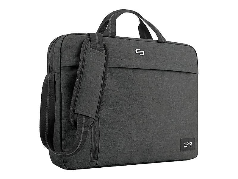 Solo Downtown 15.6" Laptop Briefcase, Gray Polyester (UBN126-10)