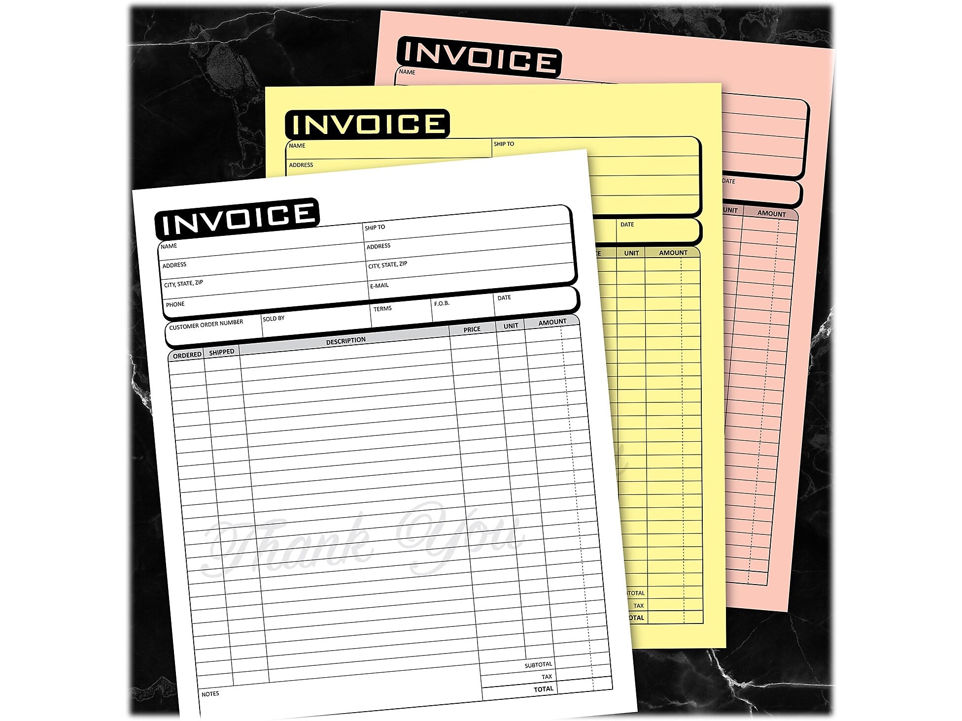 Cosco Business 3-Part Carbonless Invoices, 8.5" x 11", 50 Sets/Book (074006)