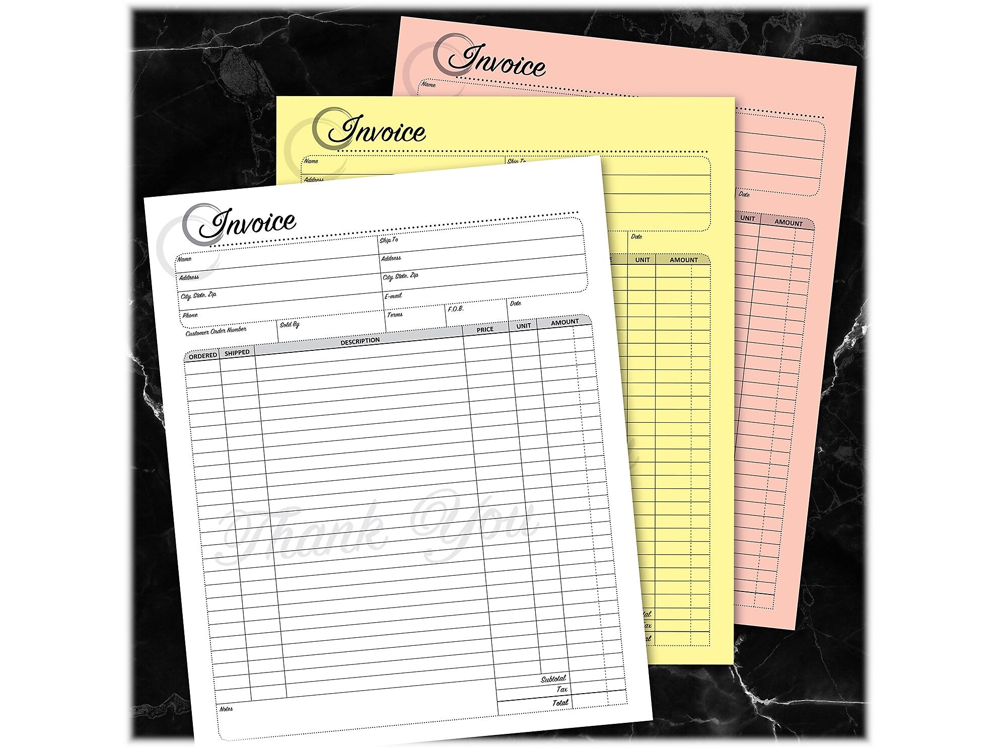 Cosco Artistic 3-Part Carbonless Invoices, 8.5" x 11", 50 Sets/Book (074004)