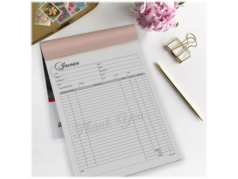 Cosco Artistic 3-Part Carbonless Invoices, 8.5" x 11", 50 Sets/Book (074004)