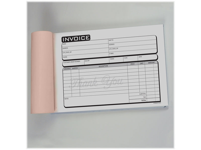 Cosco Business 3-Part Carbonless Invoices, 5.4" x 8.5", 50 Sets/Book (074010)