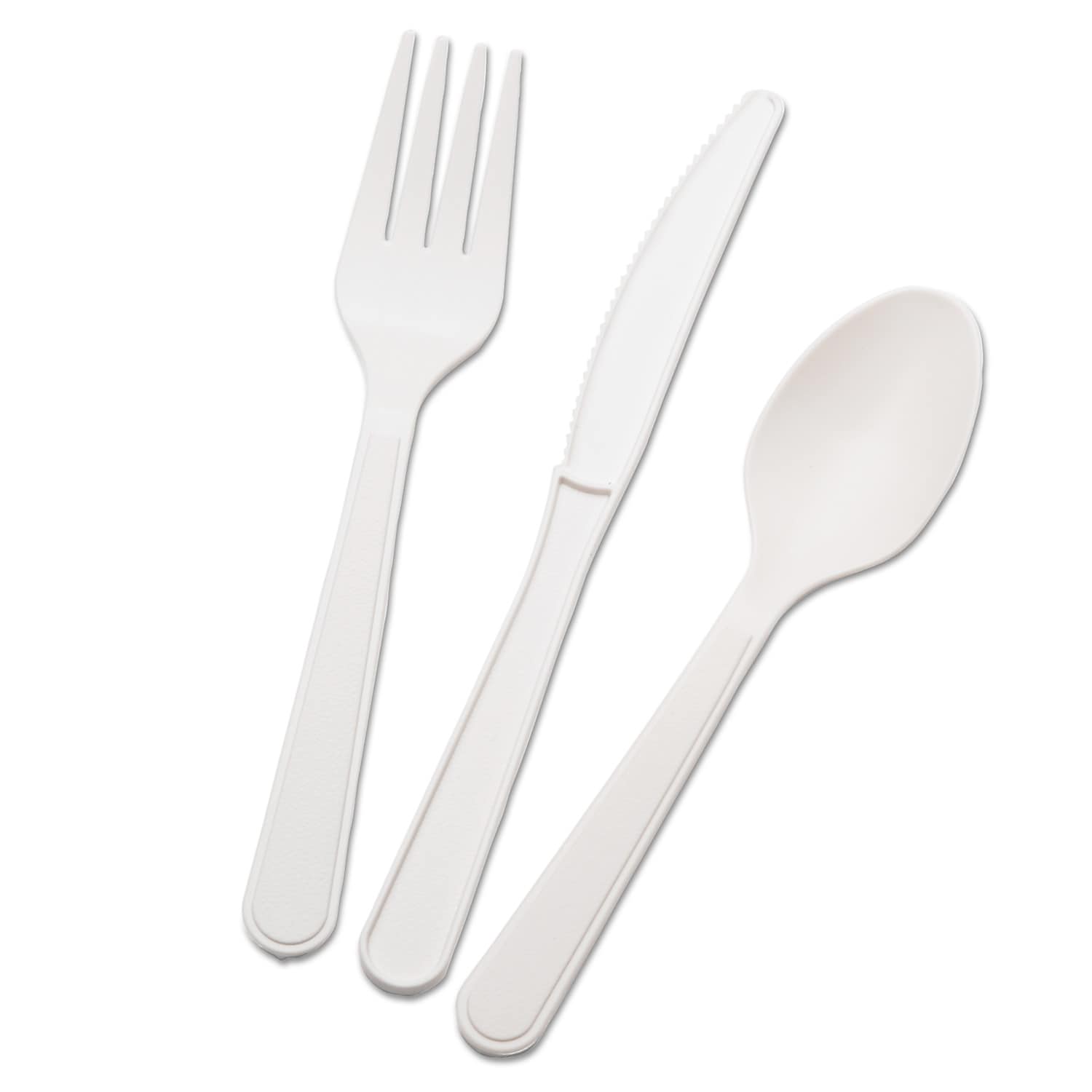 AbilityOne® 7360015643560,SKILCRAFT,  Biobased Cutlery Set with Knife, Spoon, Fork, 400 Sets/Box