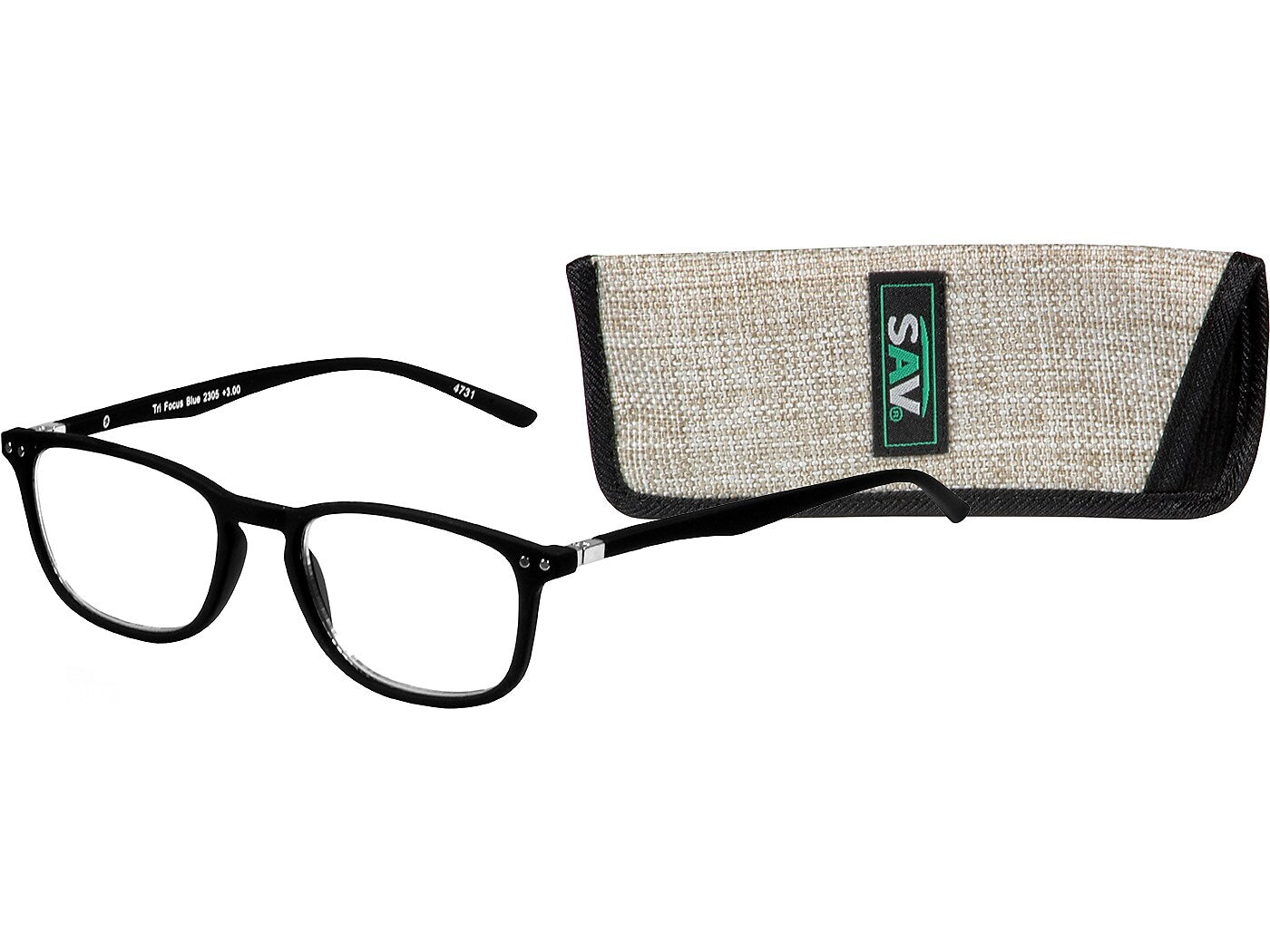 SAV Tri-Focus +1.25 Reading Glasses, Blue/Black (E2305)