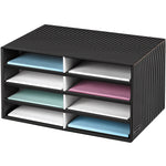 Fellowes Bankers Box 8-Compartment Literature Organizer, Black, (6170301)