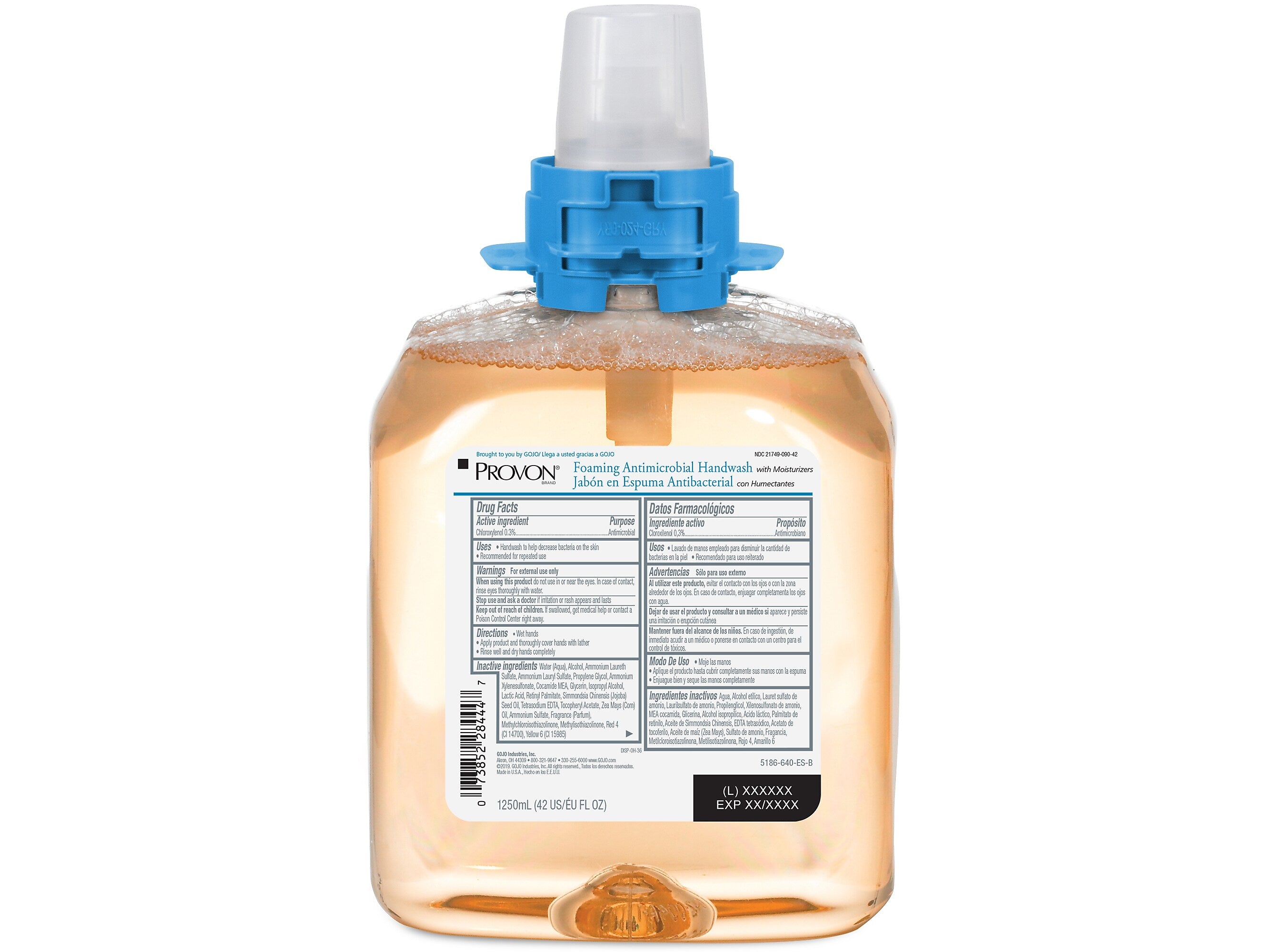 PROVON Foaming Hand Soap Refill for FMX12 Dispenser, Clean Scent, 1250 ml., 4/Carton (5186-04)