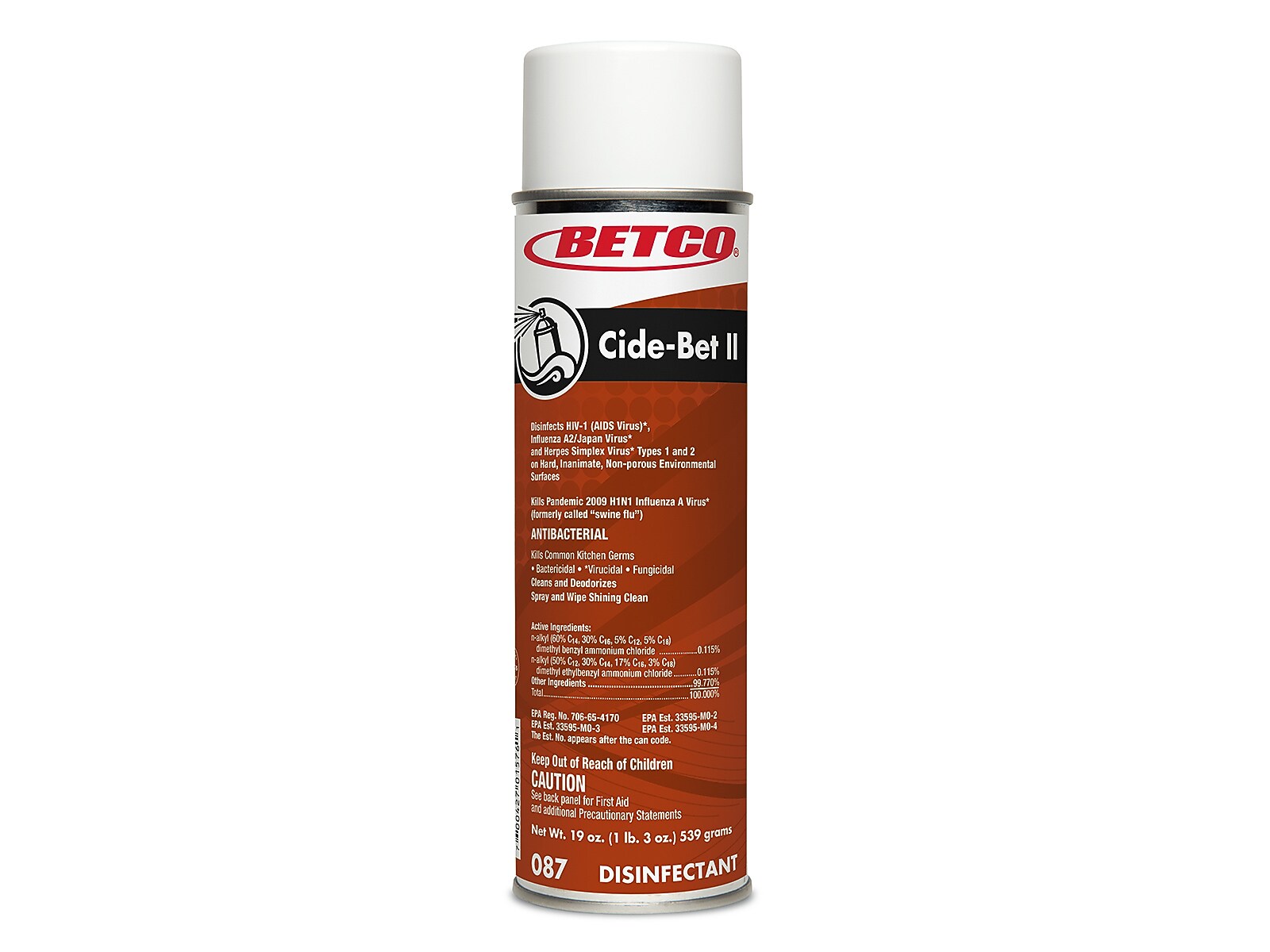Betco Cide-Bet II Disinfectant Foam Aerosol Can, Floral, 19 oz., 12/Carton (08723-00)