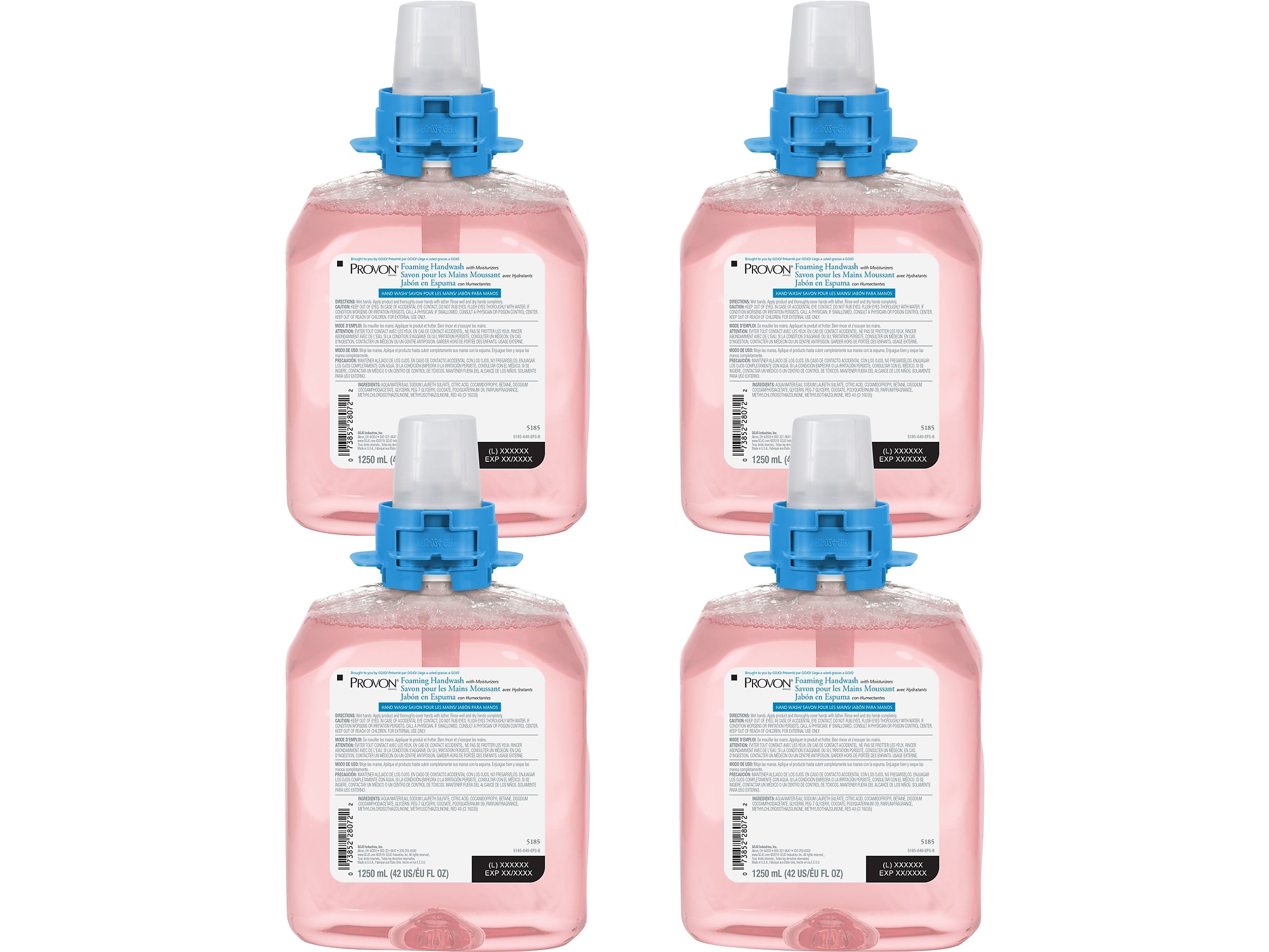 PROVON Foaming Hand Soap Refill for FMX12 Dispenser, Cranberry Scent, 1250 ml., 4/Carton (5185-04)