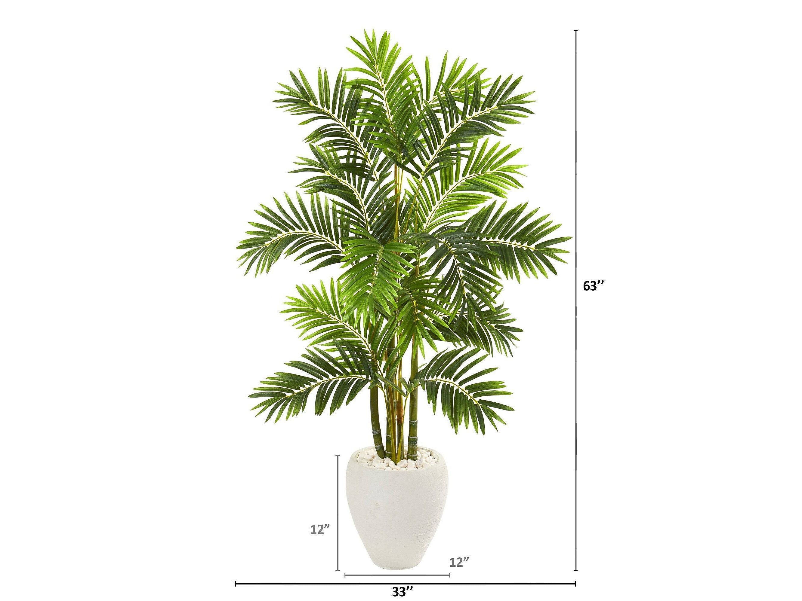Nearly Natural Areca Palm Tree in Pot (9805)