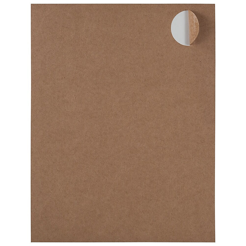 JAM Paper Circle Round Label Sticker Seals, 1 2/3 Inch Diameter, Brown Kraft, 120/Pack (3147612192)