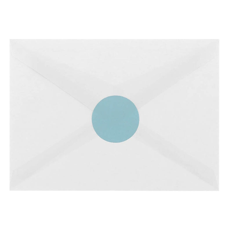JAM Paper Round Label Sticker Seals, 1 2/3", Baby Blue, 24 Labels/Sheet, 5 Sheets/Pack (40528290)