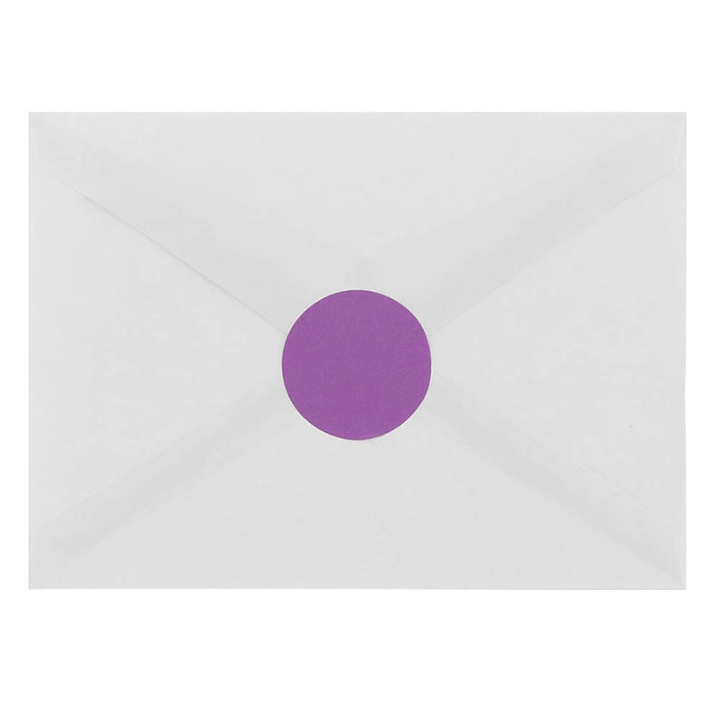 JAM Paper Circle Round Label Seals, 1 2/3" Diameter, Violet Purple, 24 Labels/Sheet, 5 Sheets/Pack (147627058)
