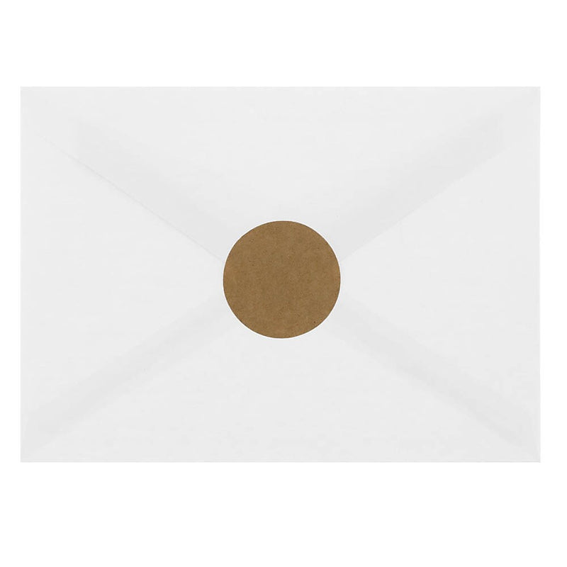 JAM Paper Circle Round Label Sticker Seals, 1 2/3 Inch Diameter, Brown Kraft, 120/Pack (3147612192)
